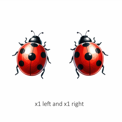 Red Ladybug Insect Black Spots Vinyl Sticker Decal