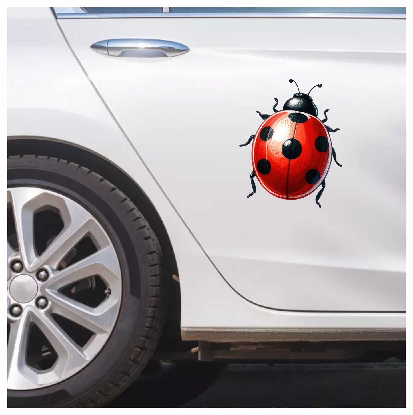Red Ladybug Insect Black Spots Vinyl Sticker Decal