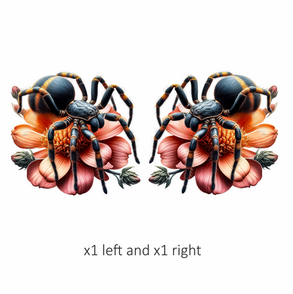 Spider Tarantula Flower Pink Color Vinyl Sticker Decal