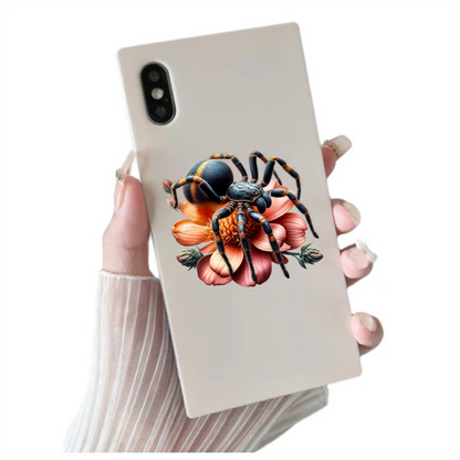 Spider Tarantula Flower Pink Color Vinyl Sticker Decal