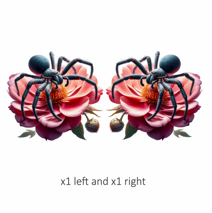 Spider Blue Flower Pink Tarantula Nature Vinyl Sticker Decal