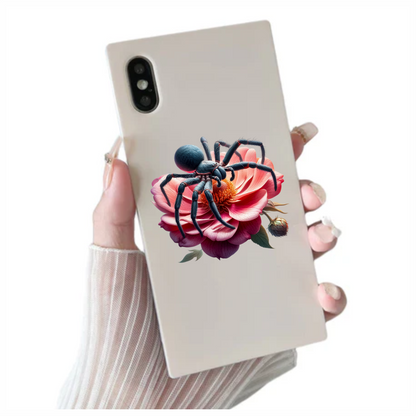 Spider Blue Flower Pink Tarantula Nature Vinyl Sticker Decal