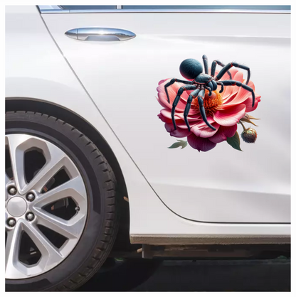 Spider Blue Flower Pink Tarantula Nature Vinyl Sticker Decal