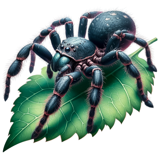 Spider Blue Tarantula Leaf Vinyl Sticker Decal