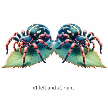 Spider Blue Leaf Tarantula Nature Vinyl Sticker Decal
