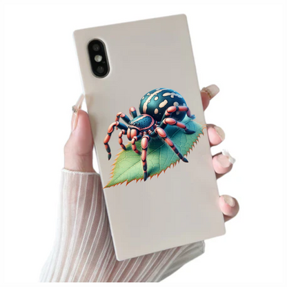 Spider Blue Leaf Tarantula Nature Vinyl Sticker Decal