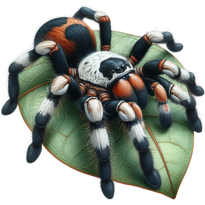 Tarantula Black Red Spider Leaf Vinyl Sticker Decal
