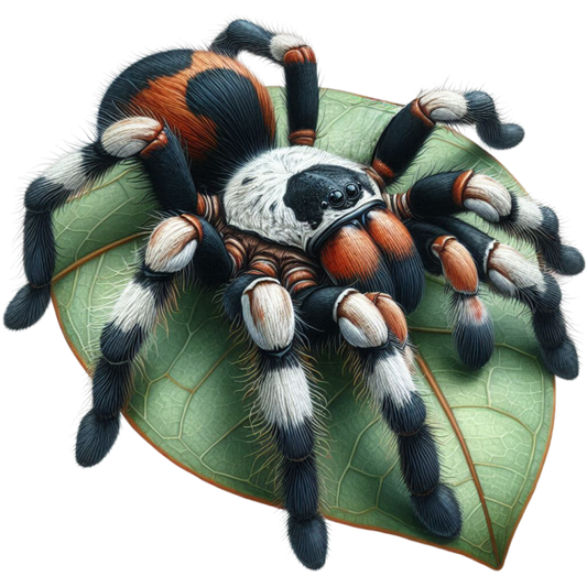 Tarantula Black Red Spider Leaf Vinyl Sticker Decal
