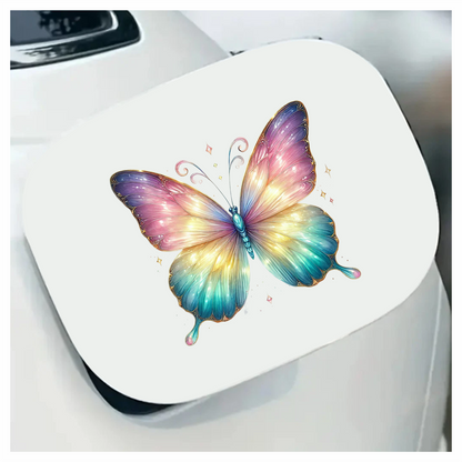 Butterfly Pink Blue Sparkles Wings Bright Vinyl Sticker Decal