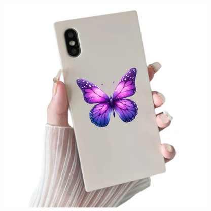 Purple Butterfly Wings Open Symmetrical Vinyl Sticker Decal