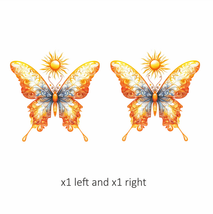 Bright Butterfly Yellow Sun Vinyl Sticker Decal