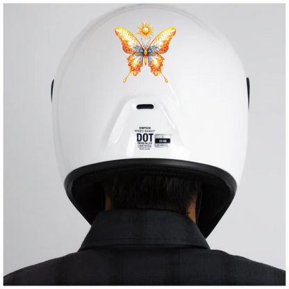 Bright Butterfly Yellow Sun Vinyl Sticker Decal