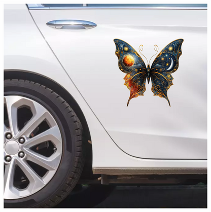 Butterfly Blue Moon Stars Planet Vinyl Sticker Decal