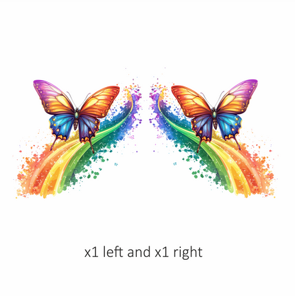 Butterfly Rainbow Colorful Bright Vinyl Sticker Decal