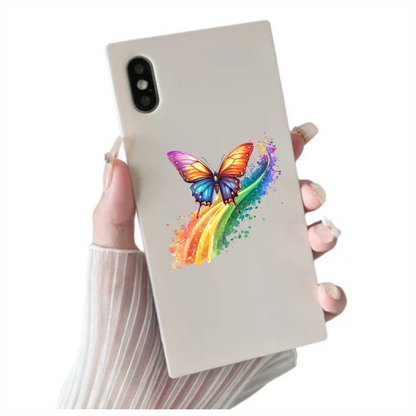 Butterfly Rainbow Colorful Bright Vinyl Sticker Decal