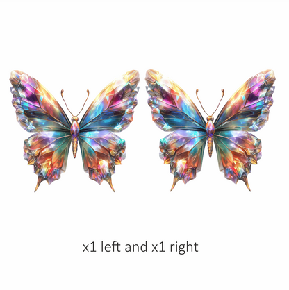 Crystal Butterfly Colorful Sparkling Wings Vinyl Sticker Decal