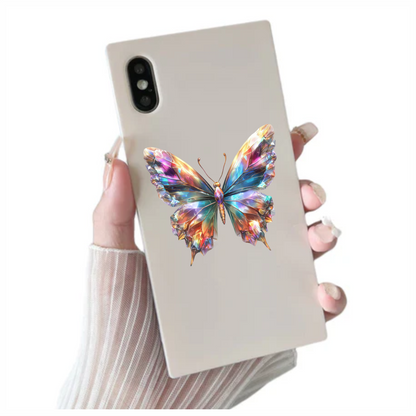 Crystal Butterfly Colorful Sparkling Wings Vinyl Sticker Decal