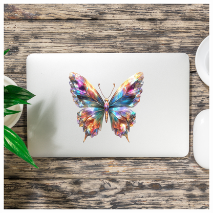 Crystal Butterfly Colorful Sparkling Wings Vinyl Sticker Decal
