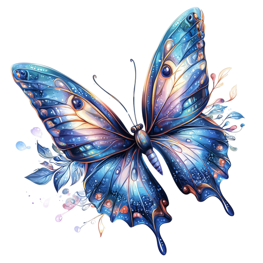 Blue Butterfly Animal Vinyl Sticker Decal