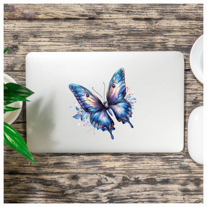 Blue Butterfly Animal Vinyl Sticker Decal