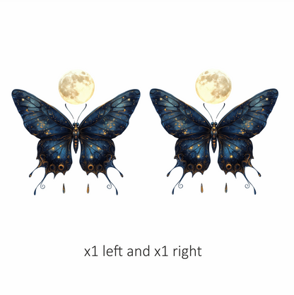 Blue Butterfly Moon Glow Vinyl Sticker Decal