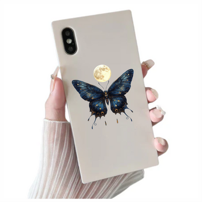 Blue Butterfly Moon Glow Vinyl Sticker Decal