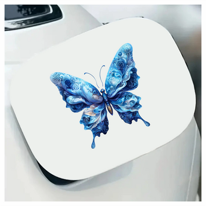 Blue Butterfly Abstract Design Vinyl Sticker Decal