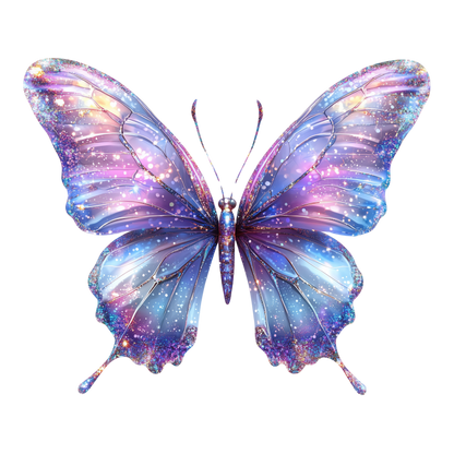 Purple Butterfly Starry Pattern Vinyl Sticker Decal