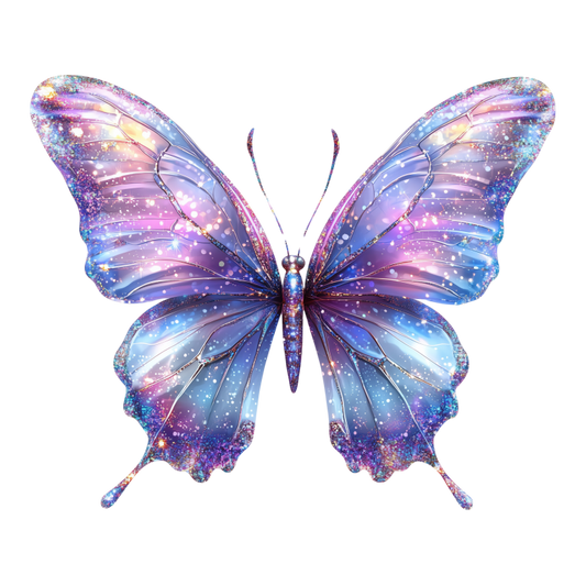 Purple Butterfly Starry Pattern Vinyl Sticker Decal