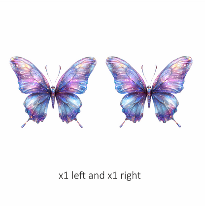 Purple Butterfly Starry Pattern Vinyl Sticker Decal