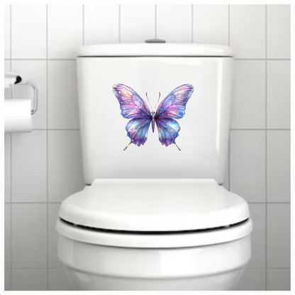 Purple Butterfly Starry Pattern Vinyl Sticker Decal