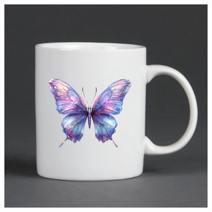 Purple Butterfly Starry Pattern Vinyl Sticker Decal