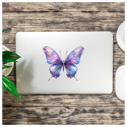 Purple Butterfly Starry Pattern Vinyl Sticker Decal