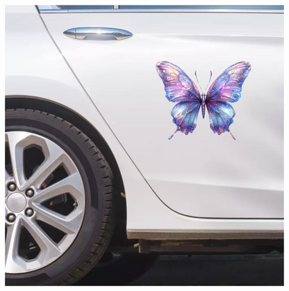 Purple Butterfly Starry Pattern Vinyl Sticker Decal