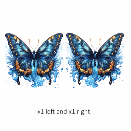 Blue Butterfly Water Vinyl Sticker Decal