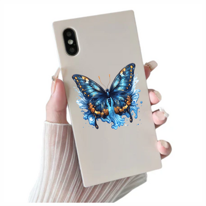 Blue Butterfly Water Vinyl Sticker Decal
