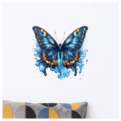 Blue Butterfly Water Vinyl Sticker Decal