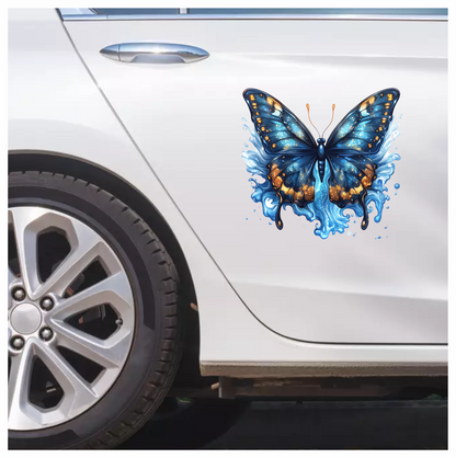 Blue Butterfly Water Vinyl Sticker Decal