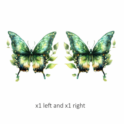Green Butterfly Leaves Dripping Nature Vinyl Sticker Decal