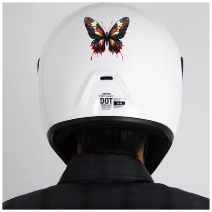 Black Butterfly Red Color Elegant Design Vinyl Sticker Decal