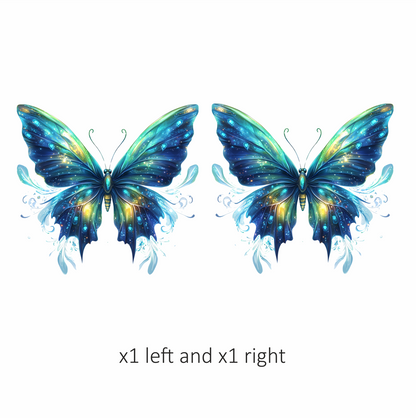 Butterfly Blue Sparkles Wings Animal Vinyl Sticker Decal