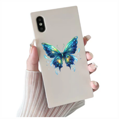 Butterfly Blue Sparkles Wings Animal Vinyl Sticker Decal