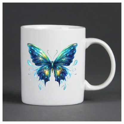 Butterfly Blue Sparkles Wings Animal Vinyl Sticker Decal