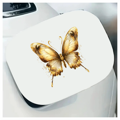 Gold Butterfly Insect Metallic Shiny Vinyl Sticker Decal