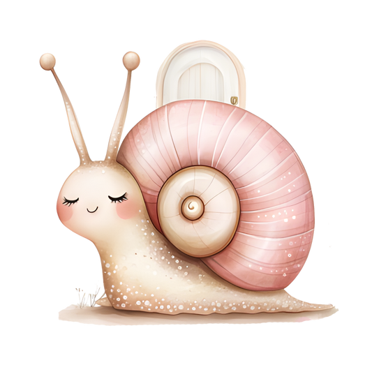 Snail Pink Shell Animal Door Vinyl Sticker Decal