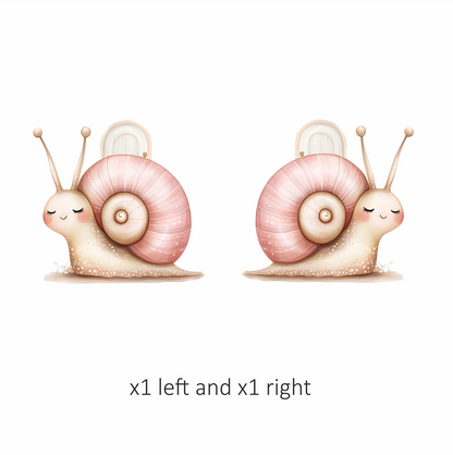 Snail Pink Shell Animal Door Vinyl Sticker Decal