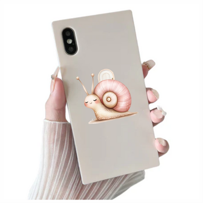 Snail Pink Shell Animal Door Vinyl Sticker Decal