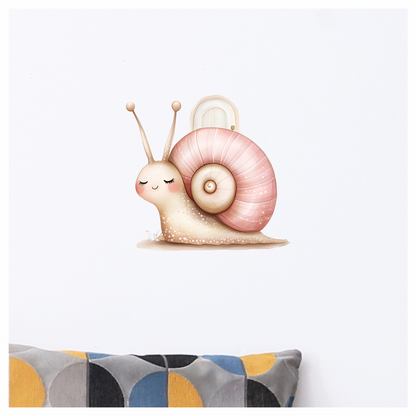 Snail Pink Shell Animal Door Vinyl Sticker Decal