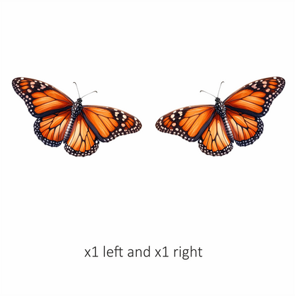 Monarch Butterfly Orange Black Wings Vinyl Sticker Decal