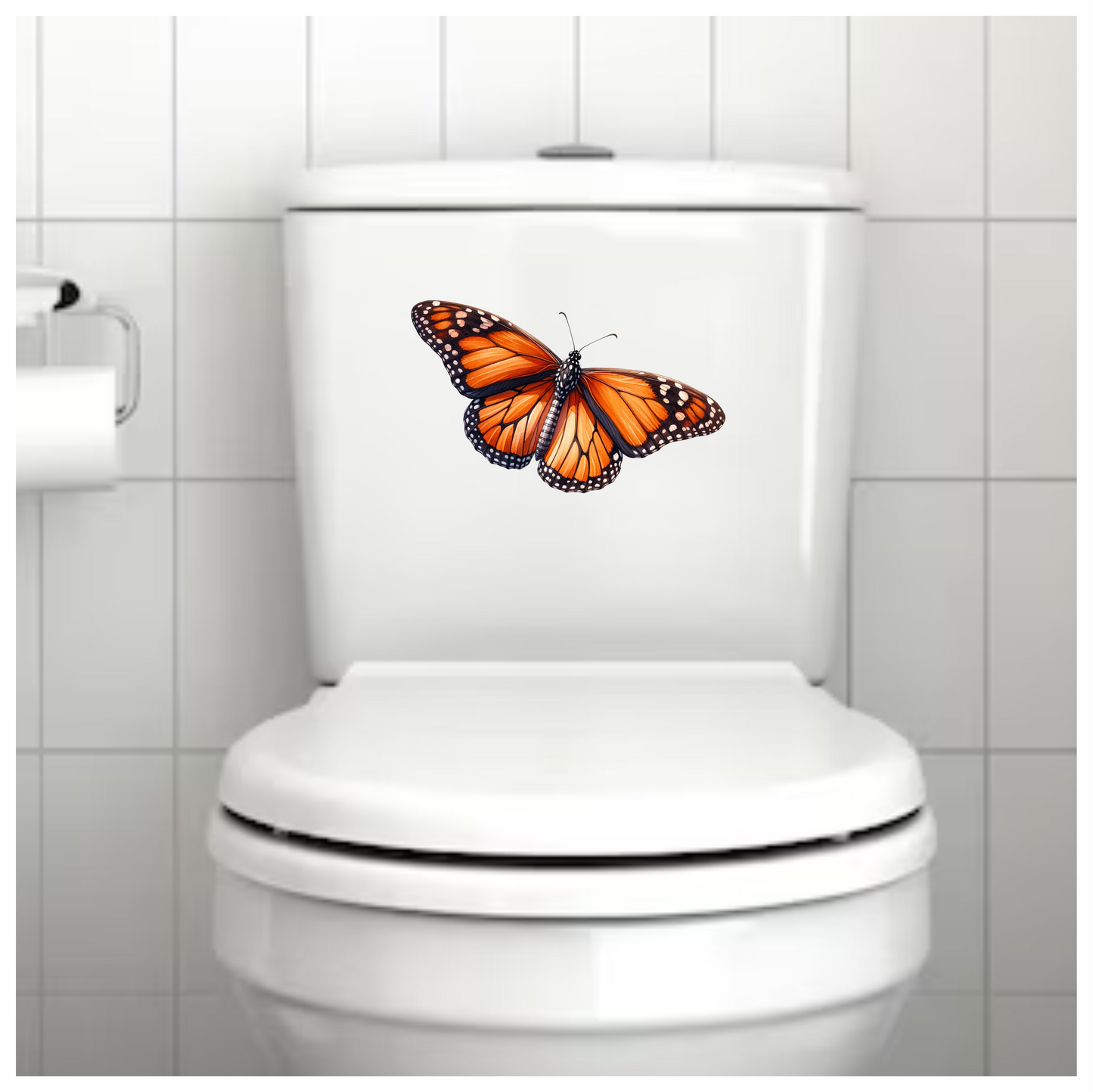 Monarch Butterfly Orange Black Wings Vinyl Sticker Decal
